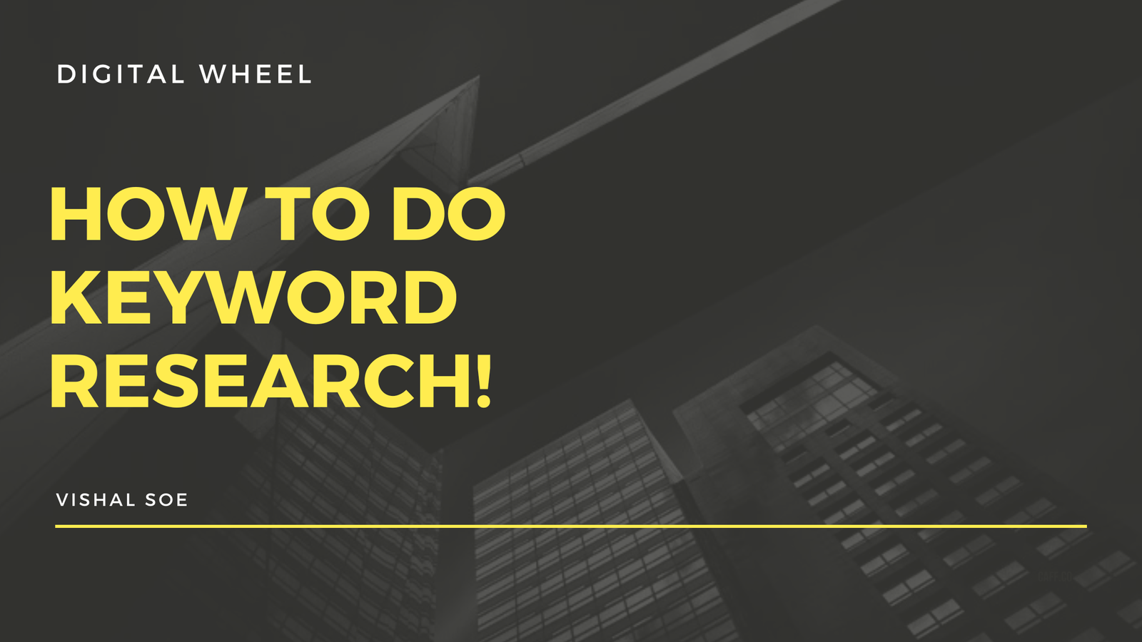 How to do Keyword Research!