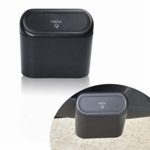 Scholazs® Car Trash Can with Lid, Mini Vehicle Trash Bin Car Dustbin Garbage Organizer.