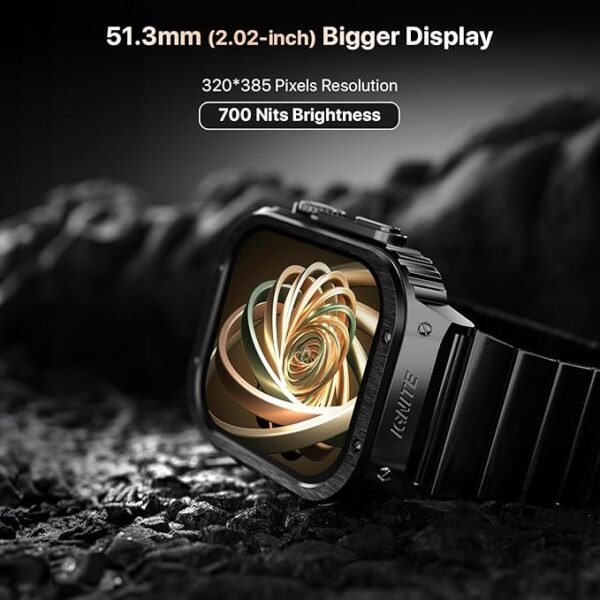 Fire-Boltt Maverick Smartwatch 51.308mm (2.02 inch) IPS Display, Luxury Stainless Steel Look - Image 2