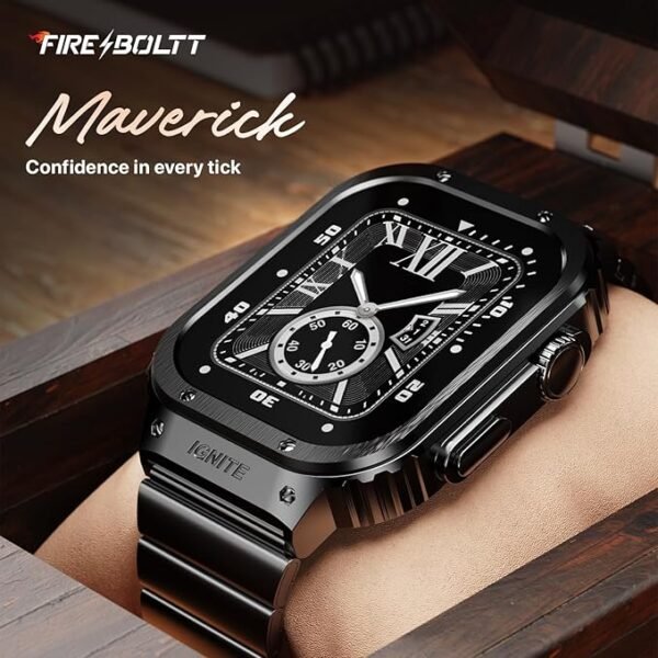 Fire-Boltt Maverick Smartwatch 51.308mm (2.02 inch) IPS Display, Luxury Stainless Steel Look - Image 4