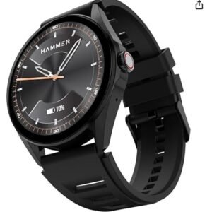 HAMMER Cyclone 1.39" Round Dial Rotating Crown Smart Watch with Calling Function, High Refresh Rate, Multi Sports Modes