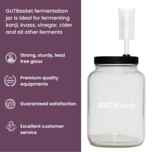 Gutbasket Fermenter 2 L (2 Jars)- Glass Fermentation Jar With Airlock